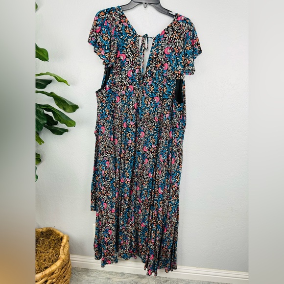Torrid Midi Gauze Walk Through Romper Dress floral multi color Size 5 - Picture 7 of 9